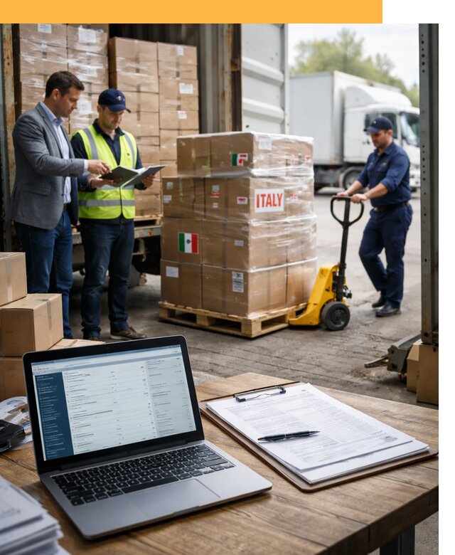 Доставка грузов из Италии: морские и авиаперевозки от 19670