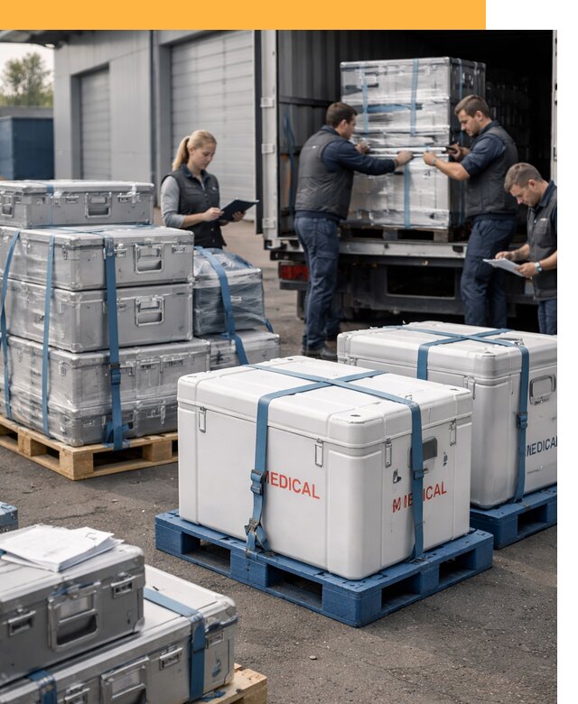 Перевозка медицинского оборудования по всему миру от 16392 руб