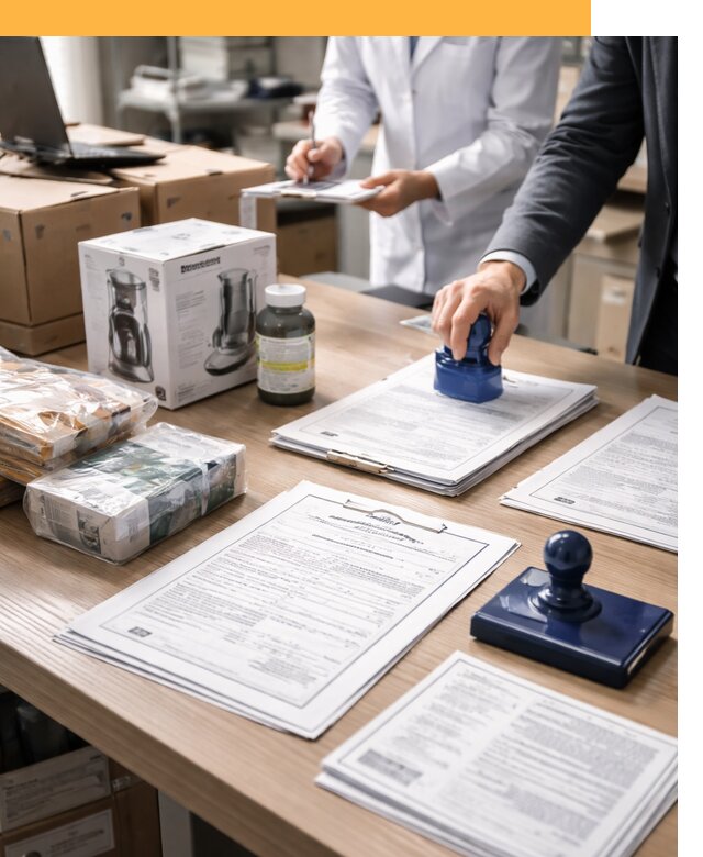 Сертификация импортных товаров от 13114 с таможенным сопровождением